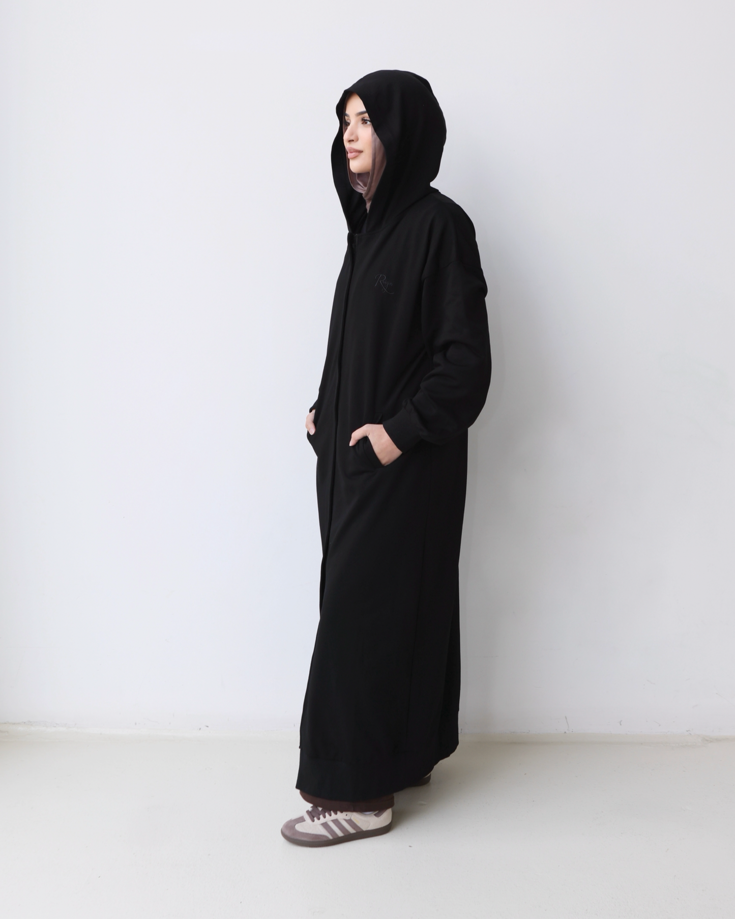 Cotton Trench TALL (BLACK)
