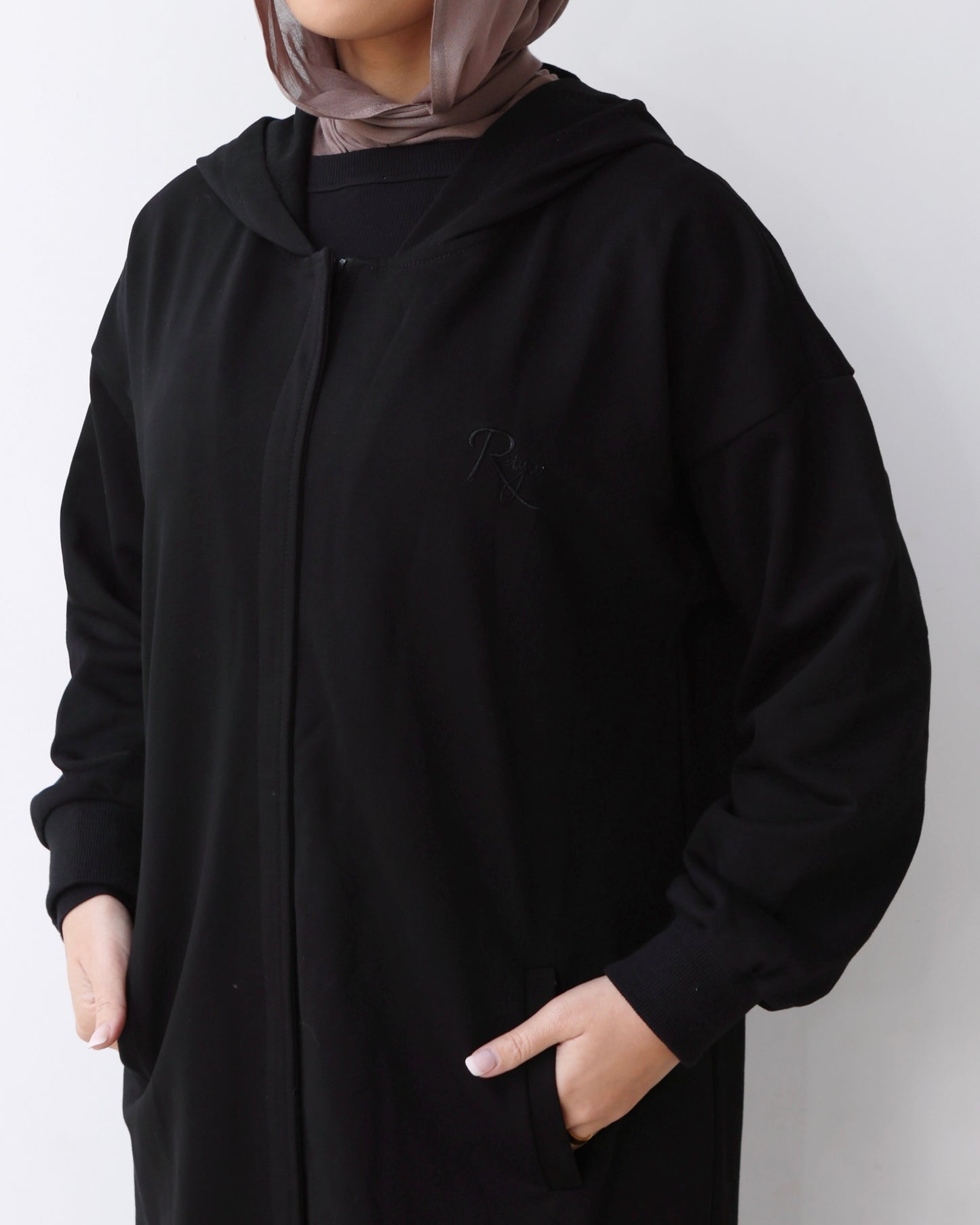 Cotton Trench TALL (BLACK)