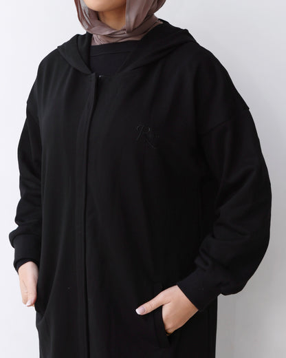 Cotton Trench TALL (BLACK)