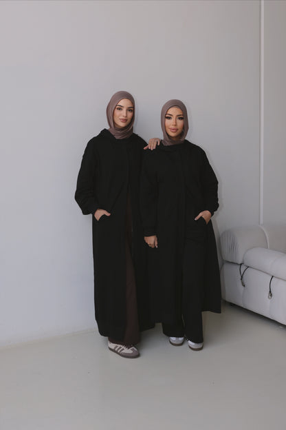 Cotton Trench TALL (BLACK)