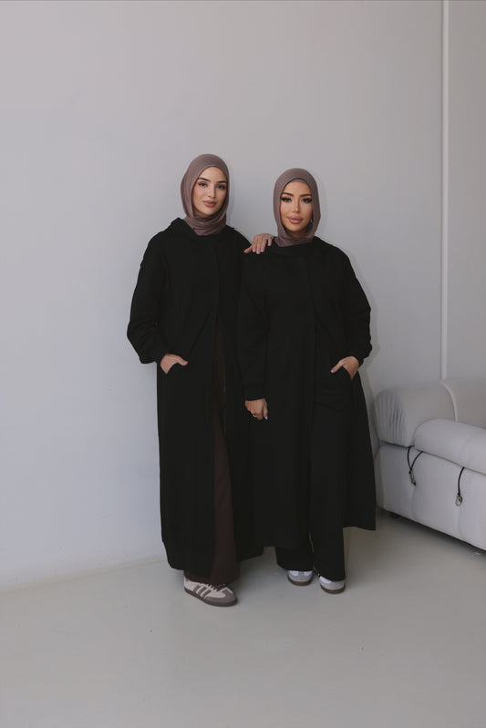 Cotton Trench TALL (BLACK)