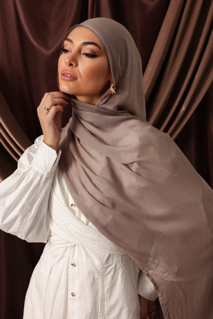 Mocha Hijab & Ninja Cap Set