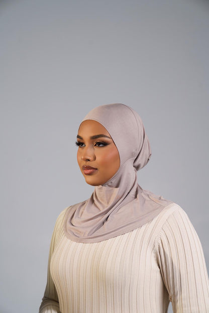 Almond Hijab & Ninja Cap Set