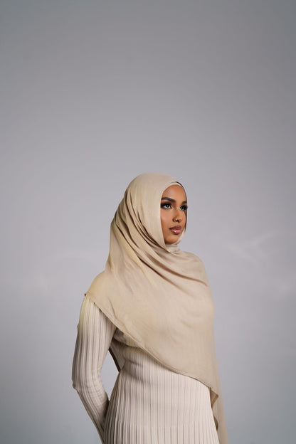 Taupe Hijab & Ninja Cap Set